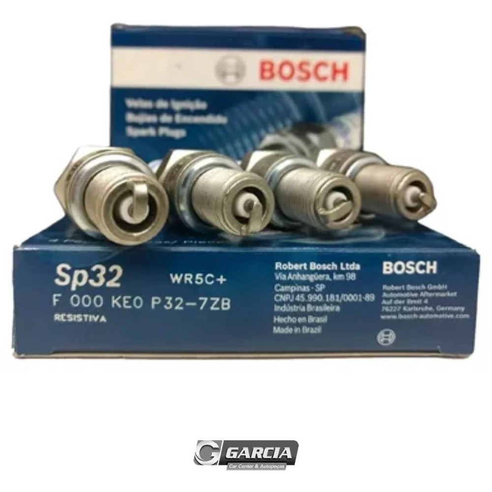 Kit 4 Vela de Ignição - Bosch - F 000 KE0 P32