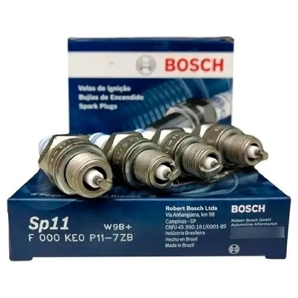 Kit 4 Vela de Ignição - Bosch - F 000 KE0 P11