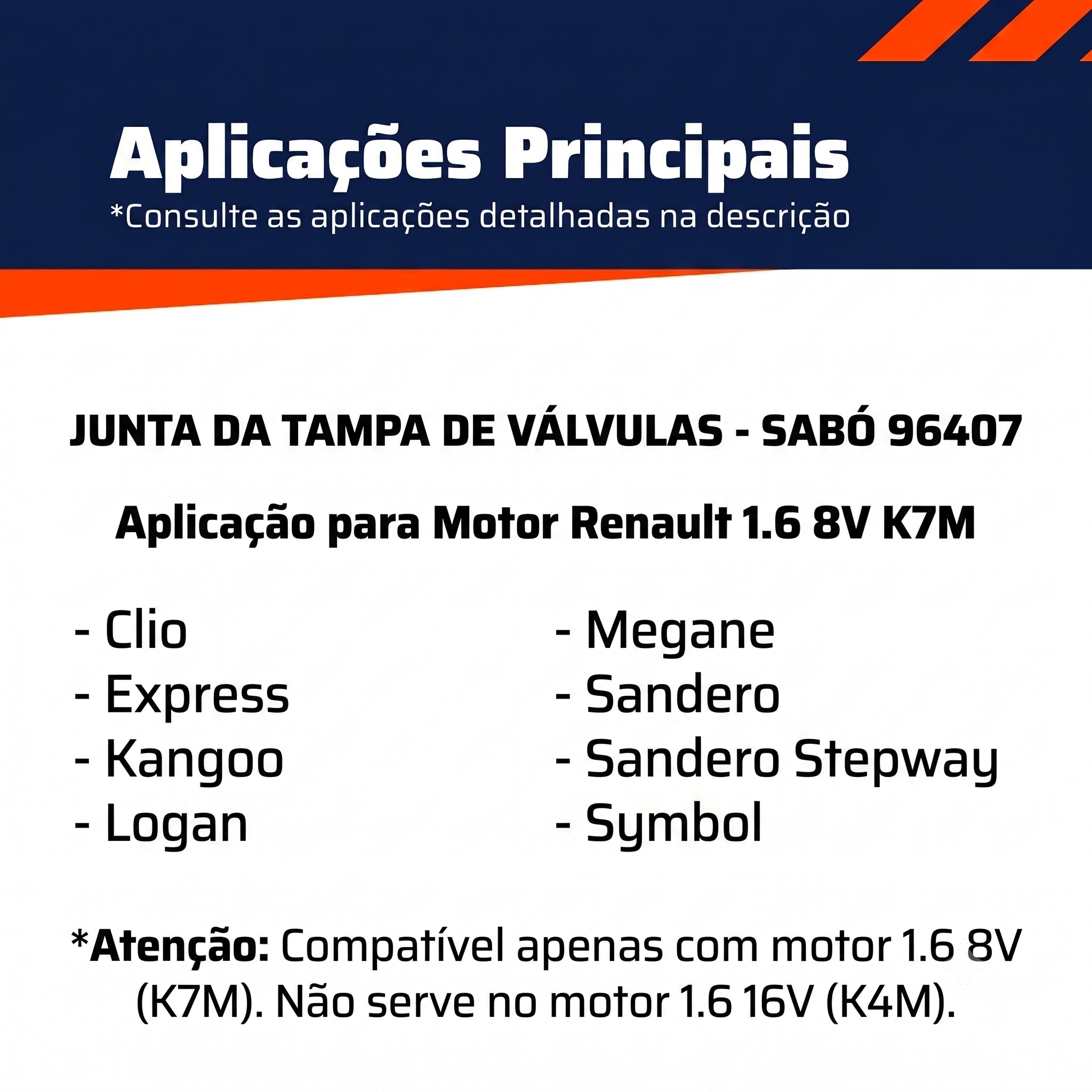 Junta da Tampa de Válvulas - Sabó - 96407