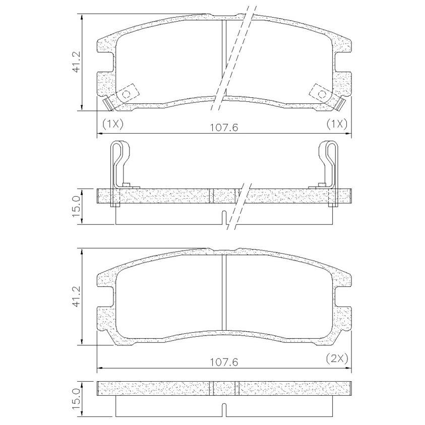 Pastilha de Freio para Mitsubishi Pajero Tr4 - Fras-le - PD/683