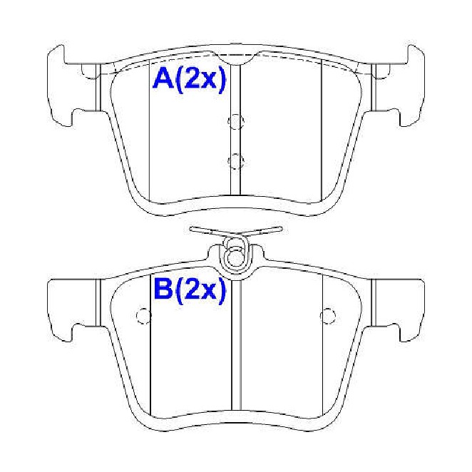 Pastilha de Freio Cerâmica Traseira para Volkswagen Golf - Syl - 2051C