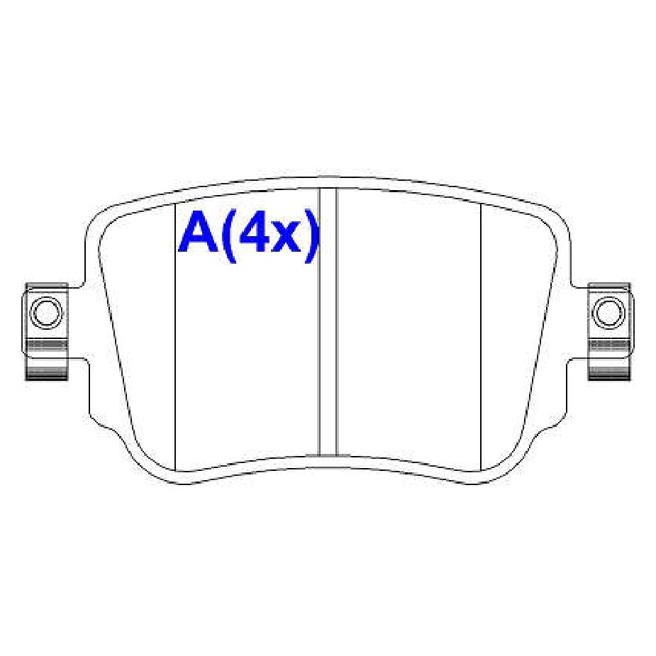 Pastilha de Freio Cerâmica Traseira para Volkswagen Golf - Syl - 2053C