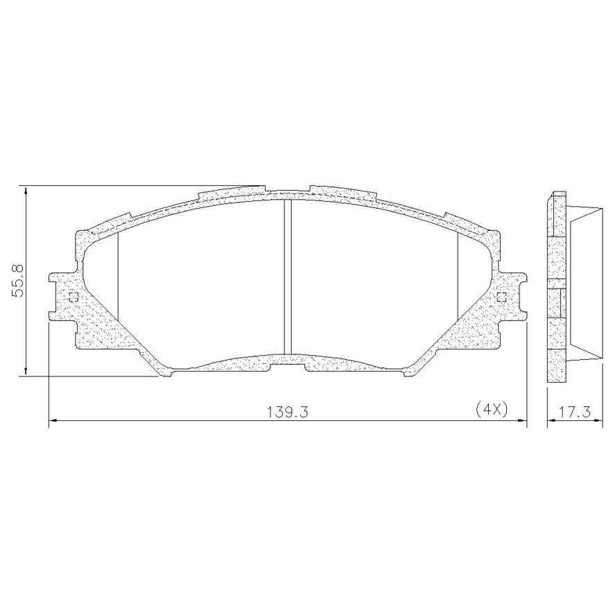 Pastilha de Freio Dianteira para Toyota Prius e RAV4 - Fras-le - PD/740