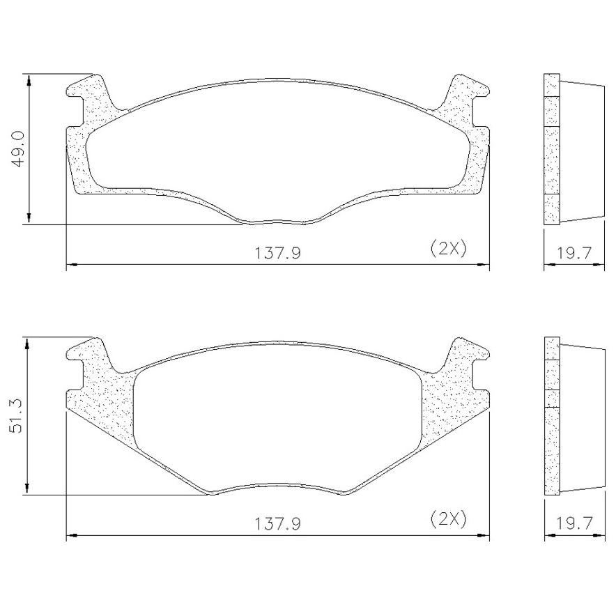 Pastilha de Freio Dianteira para Seat Cordoba e Cordoba Vario - Fras-le - PD/328