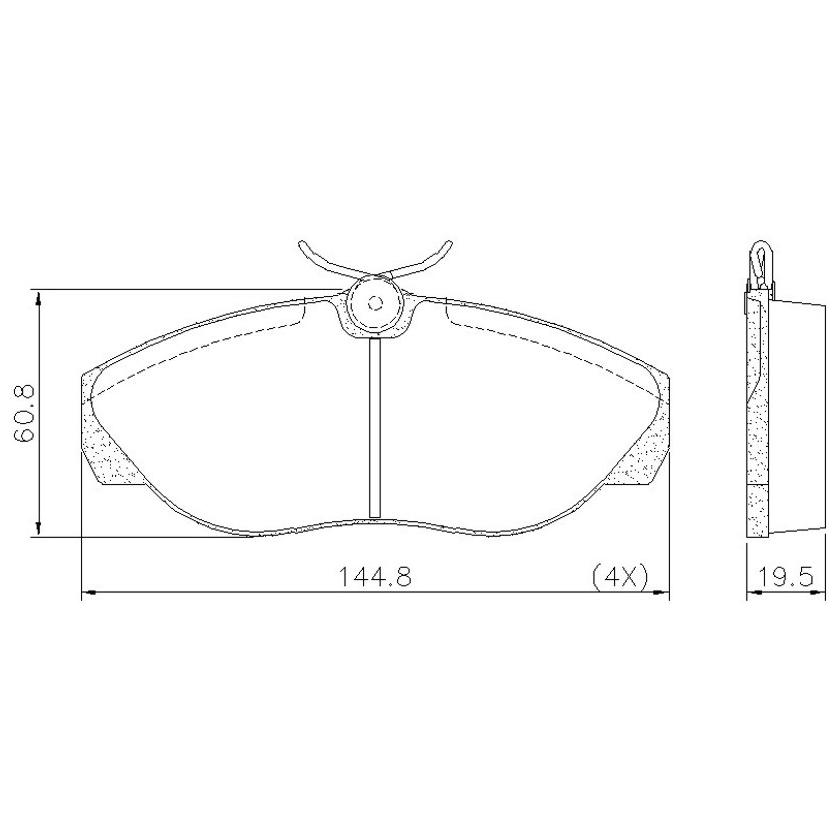 Pastilha de Freio Dianteira para Citroen Jumper e Fiat Ducato - Fras-le - PD/358