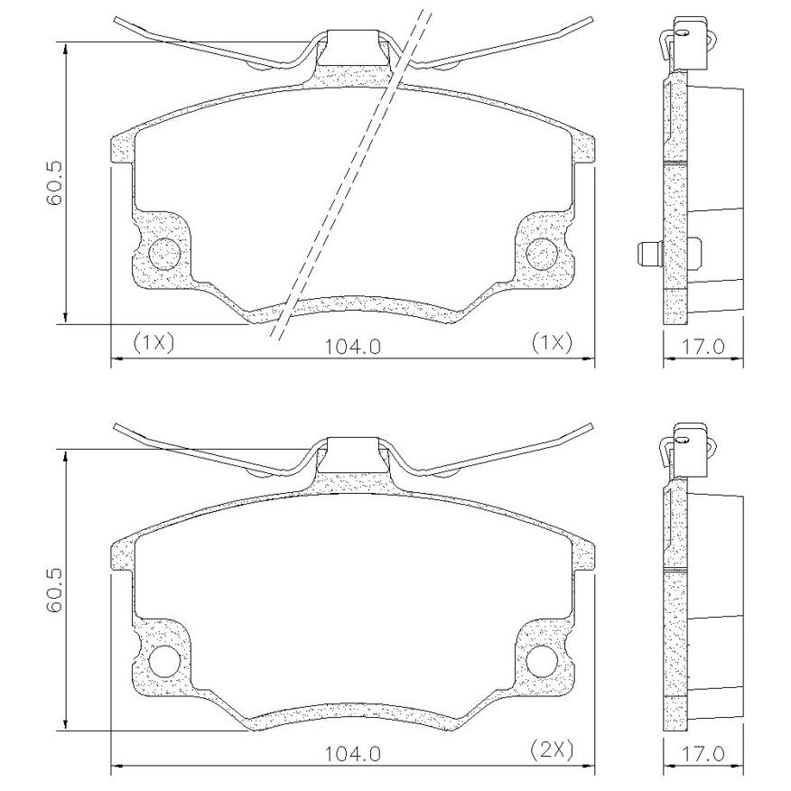 Pastilha de Freio Dianteira para Fiat Tipo e Uno - Fras-le - PD/27-A