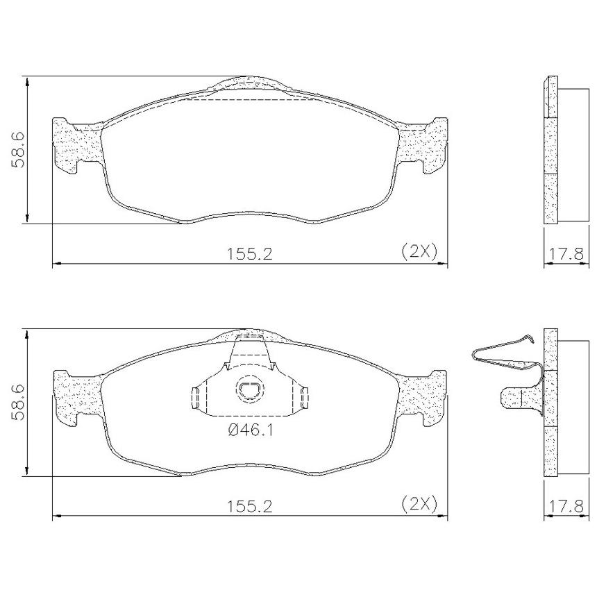 Pastilha de Freio Dianteira para Ford Mondeo - Fras-le - PD/352
