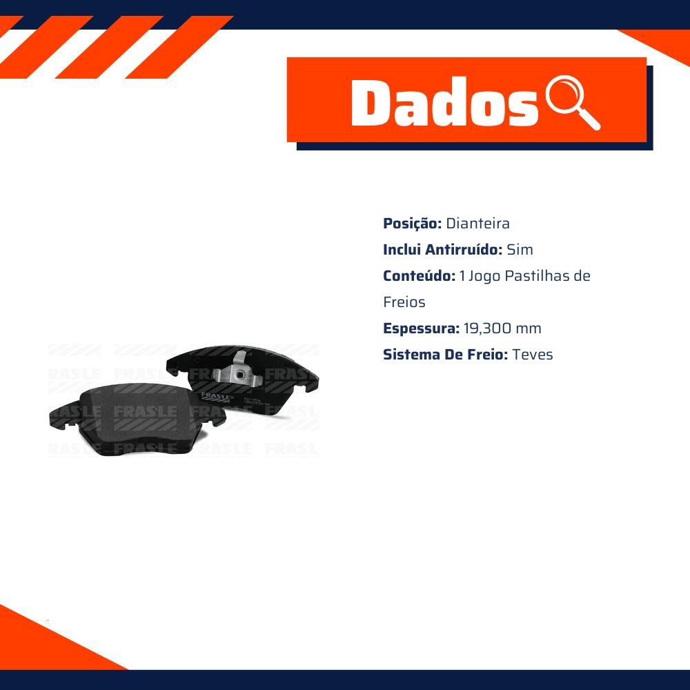 Pastilha de Freio Dianteira para Peugeot 3008 e RCZ - Fras-le - PD/1516