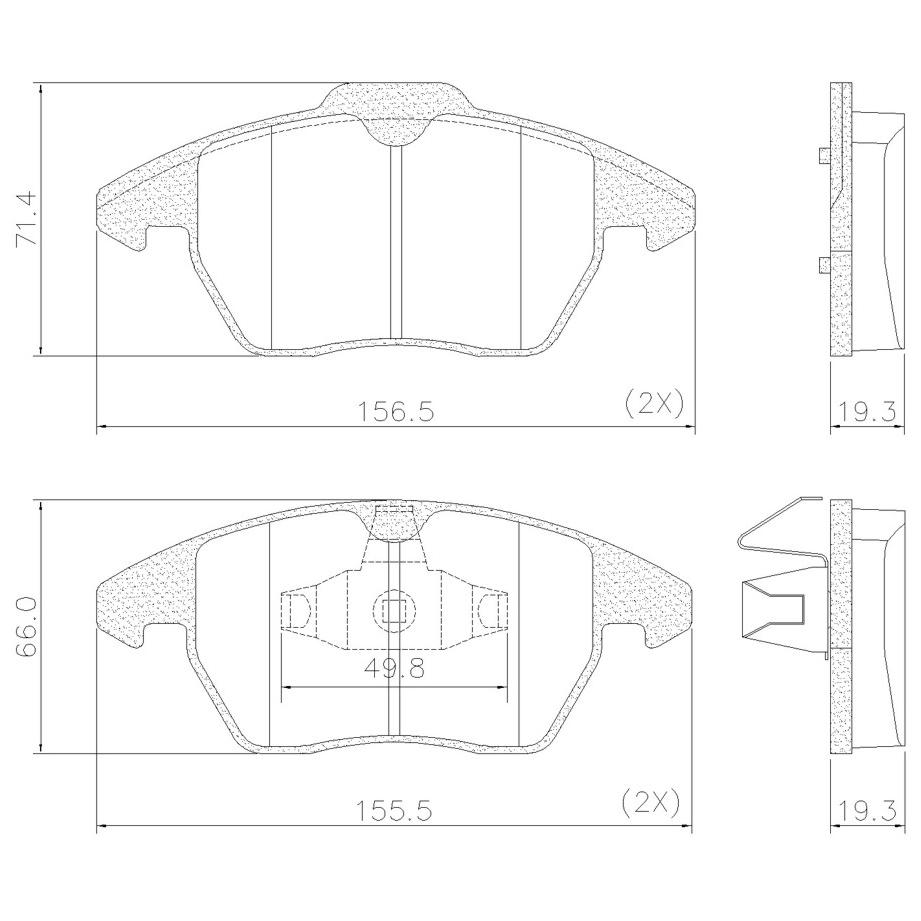 Pastilha de Freio Dianteira para Peugeot 3008 e RCZ - Fras-le - PD/1516