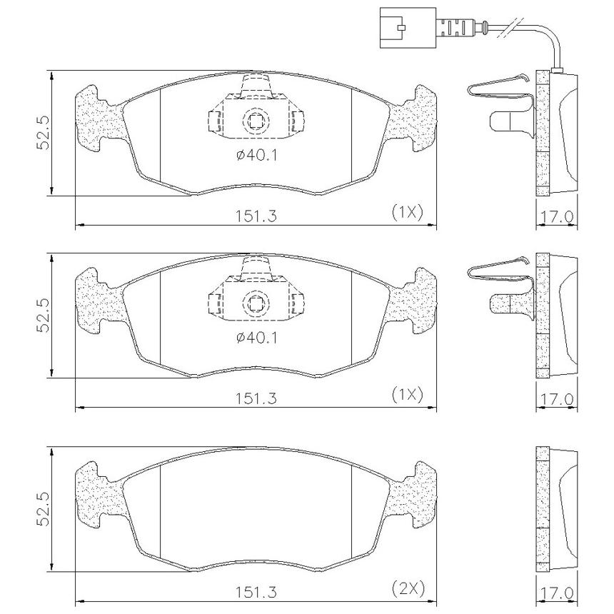 Pastilha de Freio Dianteira para Fiat Stilo - Fras-le - PD/68-B