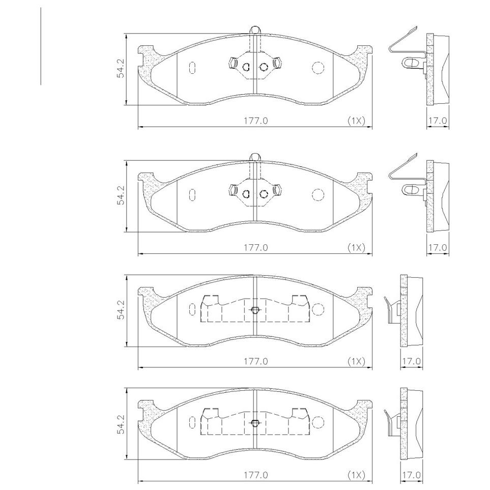 Pastilha de Freio Dianteira para Jeep Wrangler e KIA Carnival - Fras-le - PD/418