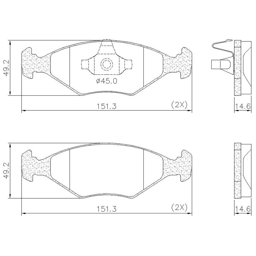 Pastilha de Freio Dianteira para Volkswagen Gol - Fras-le - PD/81