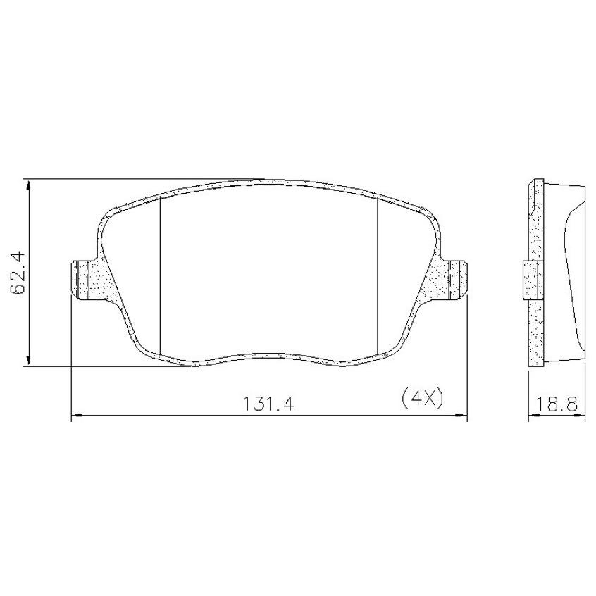 Pastilha de Freio Dianteira para Volkswagen Polo e Polo Sedan - Fras-le - PD/520