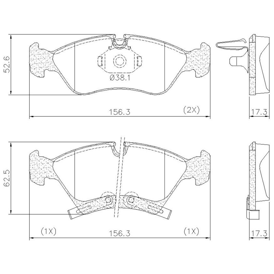 Pastilha de Freio Dianteira para Chevrolet Meriva e Zafira - Fras-le - PD/77