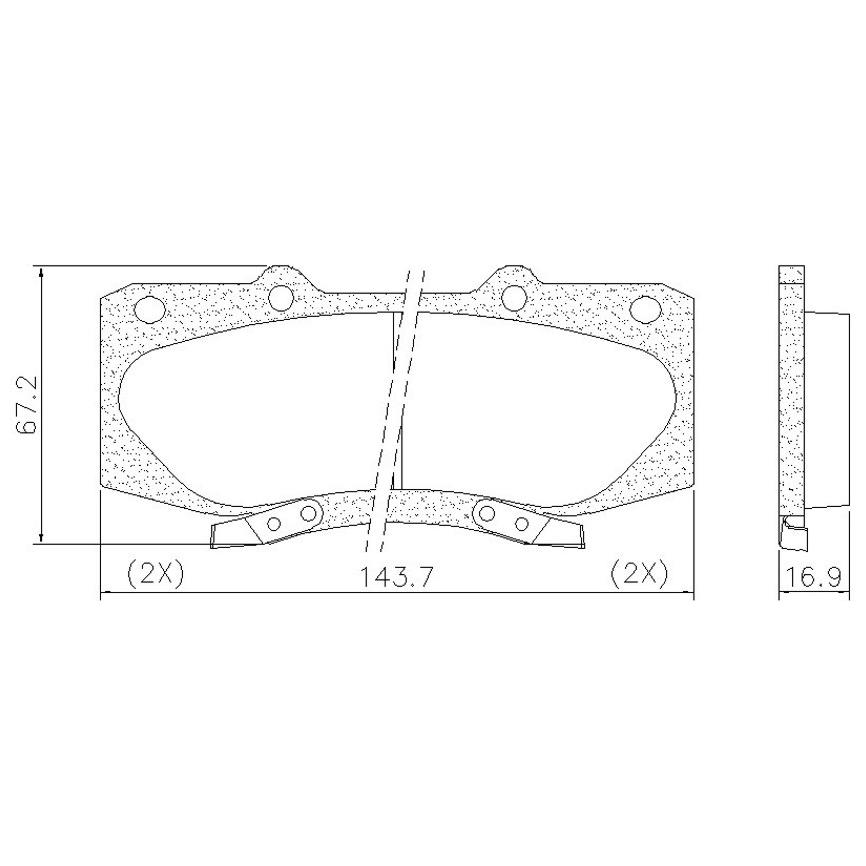 Pastilha de Freio Dianteira para Toyota Hilux - Fras-le - PD/1098