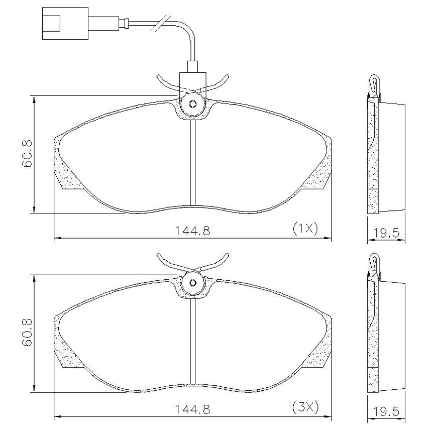 Pastilha de Freio Dianteira para Fiat Ducato e Peugeot Boxer - Fras-le - PD/369-B