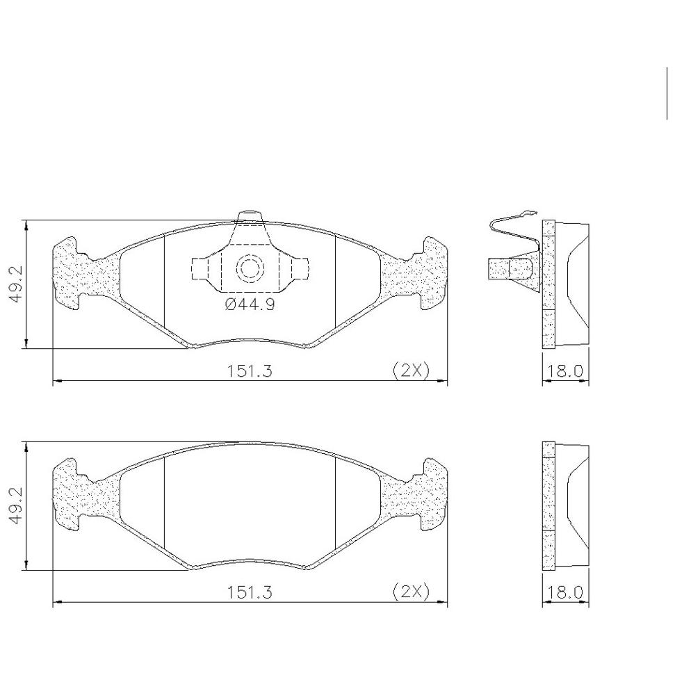 Pastilha de Freio Dianteira para Fiat Fiorino e Uno - Fras-le - PD/89