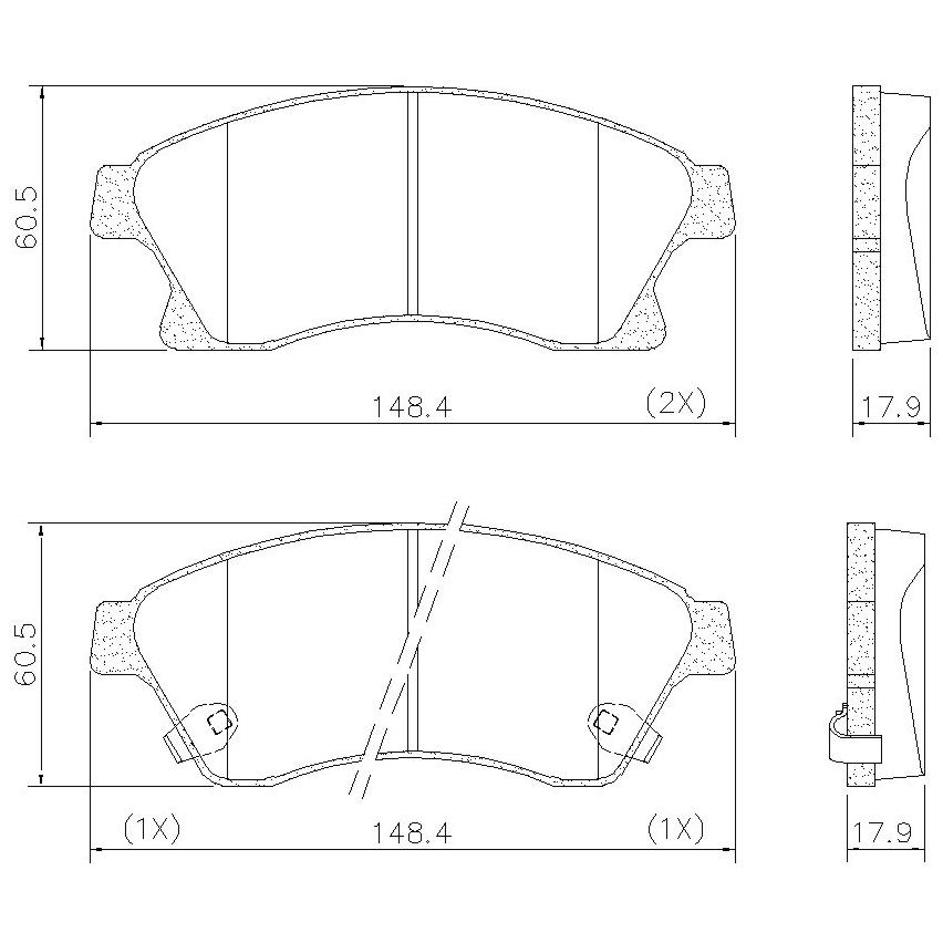 Pastilha de Freio Dianteira para Chevrolet Cruze e Cruze Sport6 - Fras-le - PD/1101