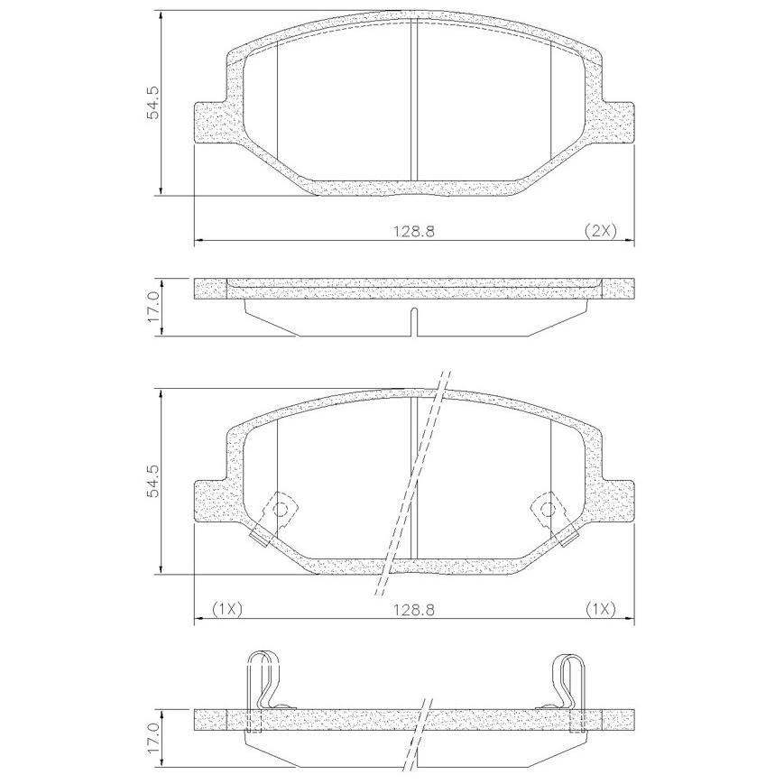 Pastilha de Freio Dianteira para Chevrolet Spin - Fras-le - PD/1535
