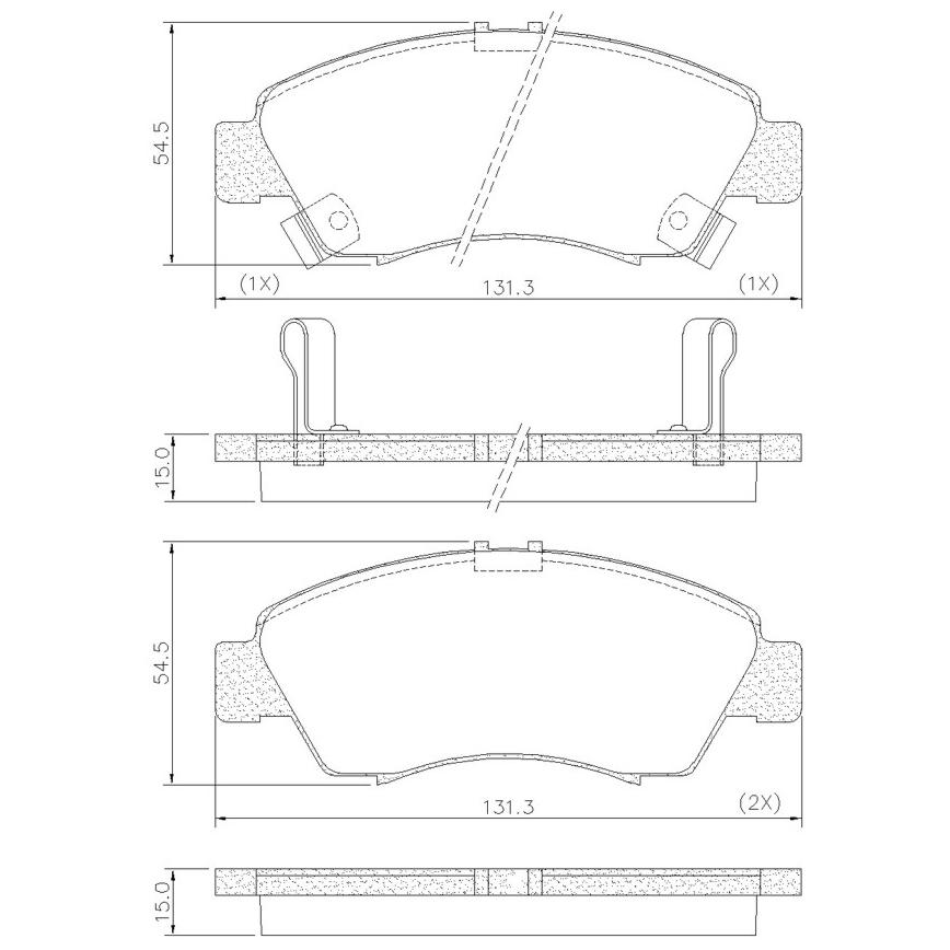 Pastilha de Freio Dianteira para Honda Civic - Fras-le - PD/404