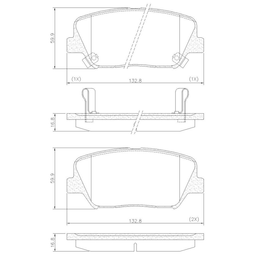 Pastilha de Freio Dianteira para KIA Sorento - Fras-le - PD/1343
