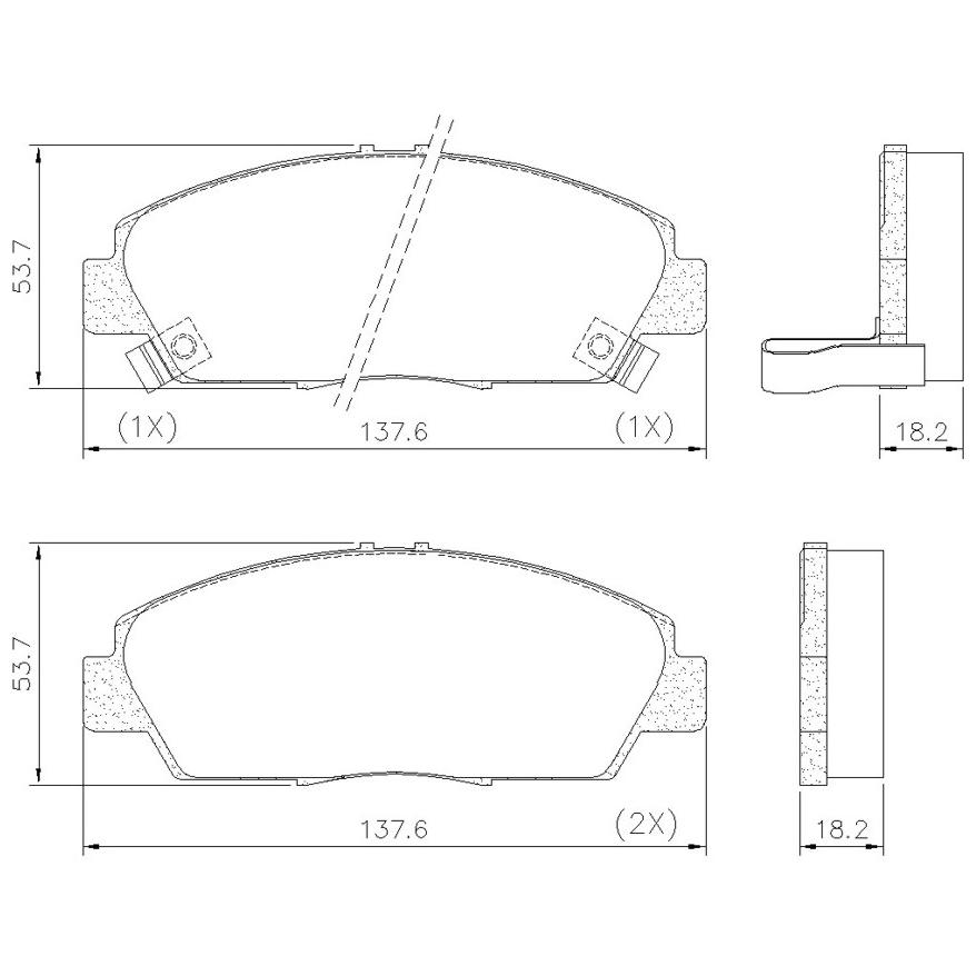 Pastilha de Freio Dianteira para Honda Accord e Prelude - Fras-le - PD/388