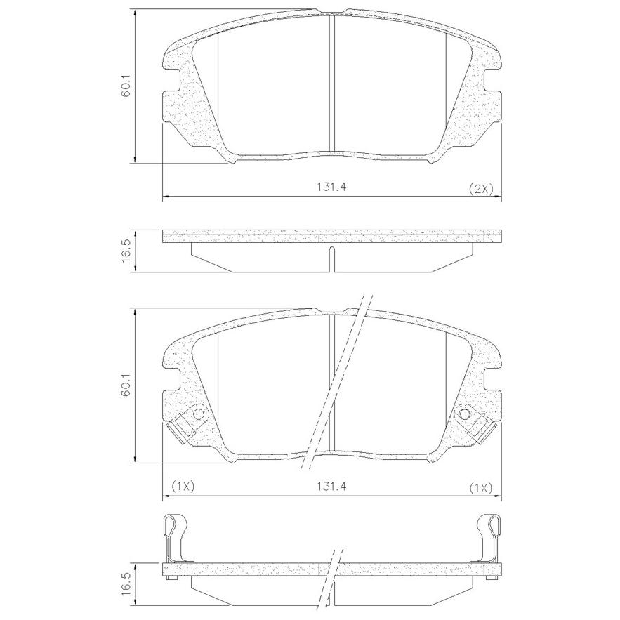 Pastilha de Freio Dianteira para Hyundai Azera e Sonata - Fras-le - PD/1277