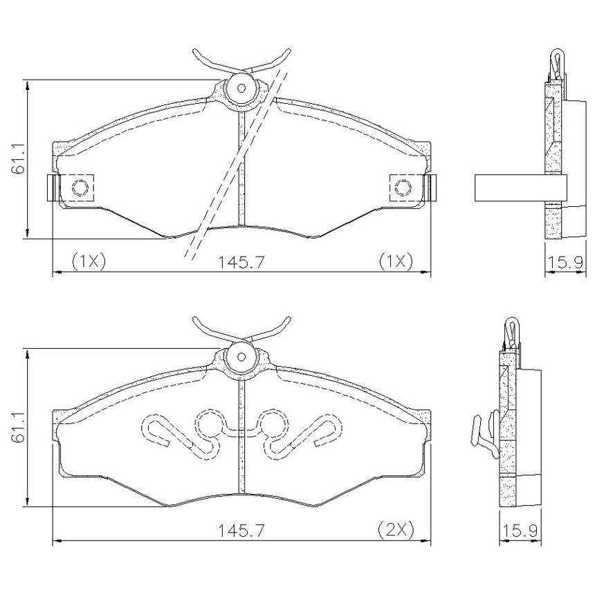 Pastilha de Freio Dianteira para Toyota Hilux - Fras-le - PD/114