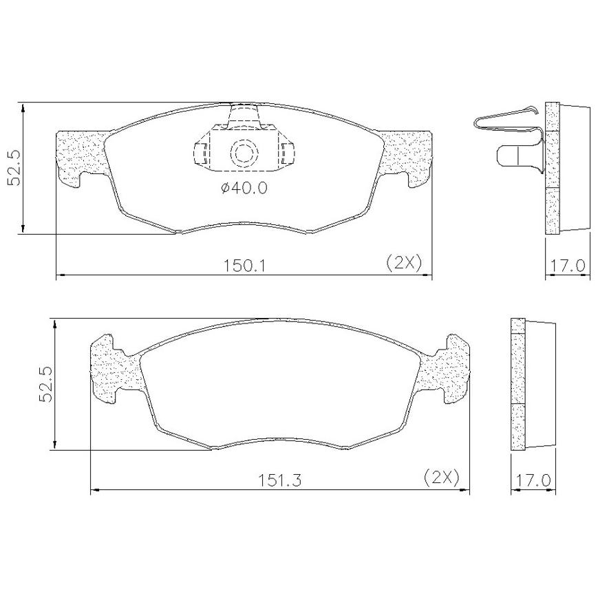 Pastilha de Freio Dianteira para Fiat Doblo - Fras-le - PD/494