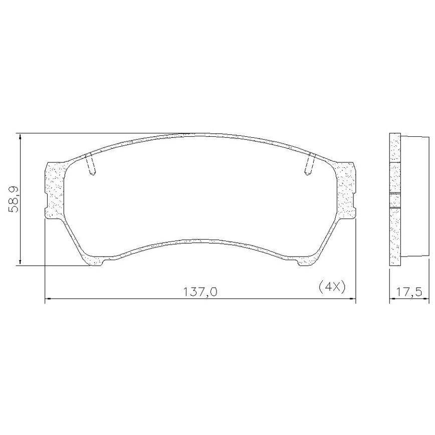 Pastilha de Freio Dianteira para Ford Fusion - Fras-le - PD/647
