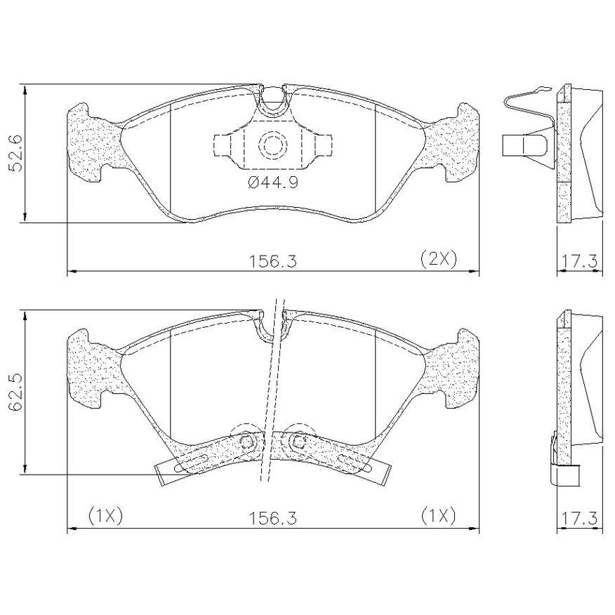 Pastilha de Freio Dianteira para Chevrolet Meriva e Zafira - Fras-le - PD/84