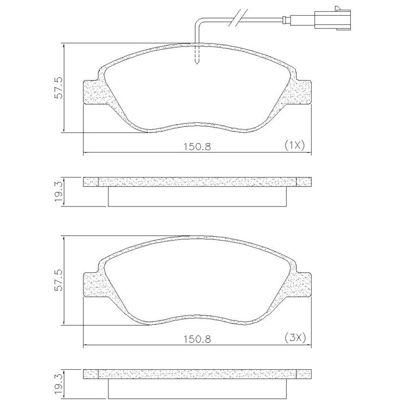 Pastilha de Freio Dianteira para Fiat Bravo e Stilo - Fras-le - PD/673-B