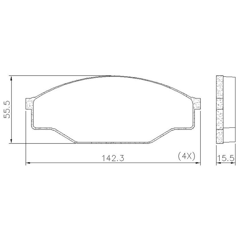 Pastilha de Freio Dianteira para Toyota Hilux e Hilux SW4 - Fras-le - PD/429