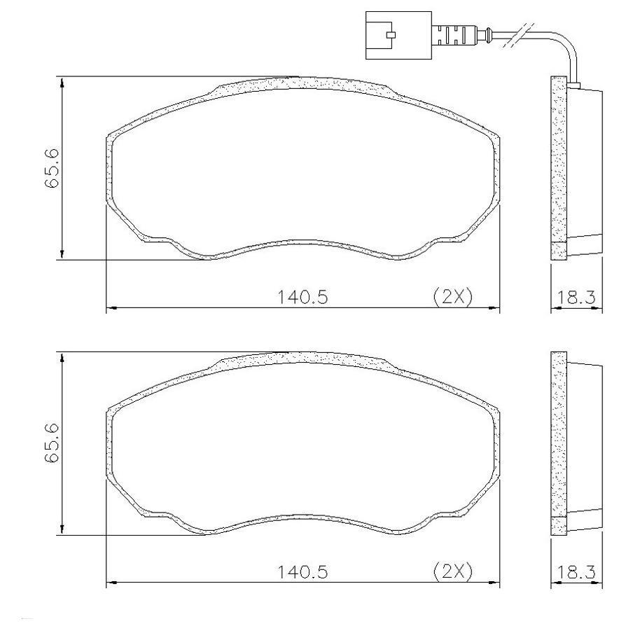 Pastilha de Freio Dianteira para Citroen Jumper e Peugeot Boxer - Fras-le - PD/498-A