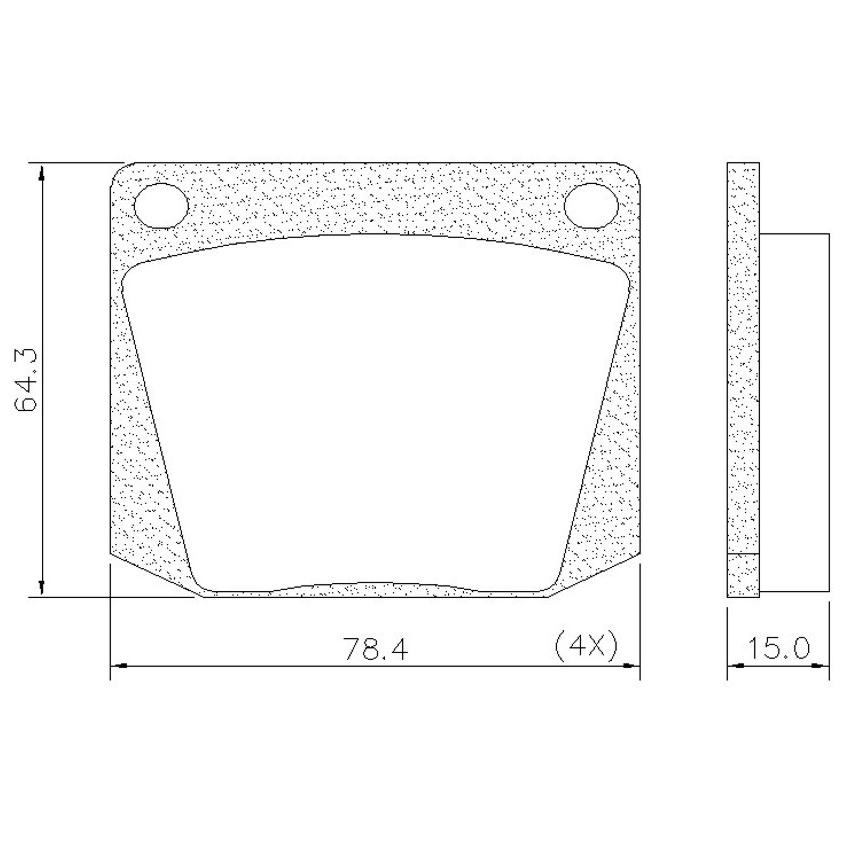 Pastilha de Freio Dianteira para Chevrolet Caravan e Opala - Fras-le - PD/7