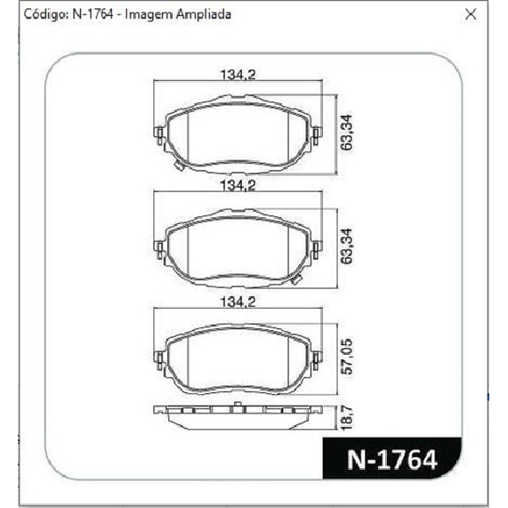 Pastilha de Freio Dianteira para Toyota Corolla - Cobreq - N-1764