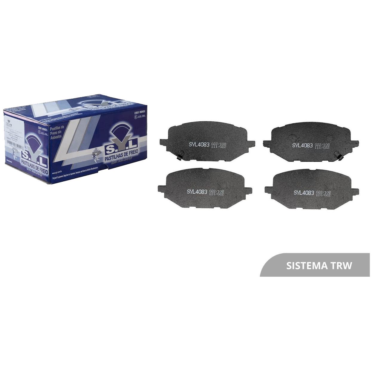 Jogo de Pastilhas de Freio Dianteira para Chevrolet Montana e Tracker - Syl - 4083