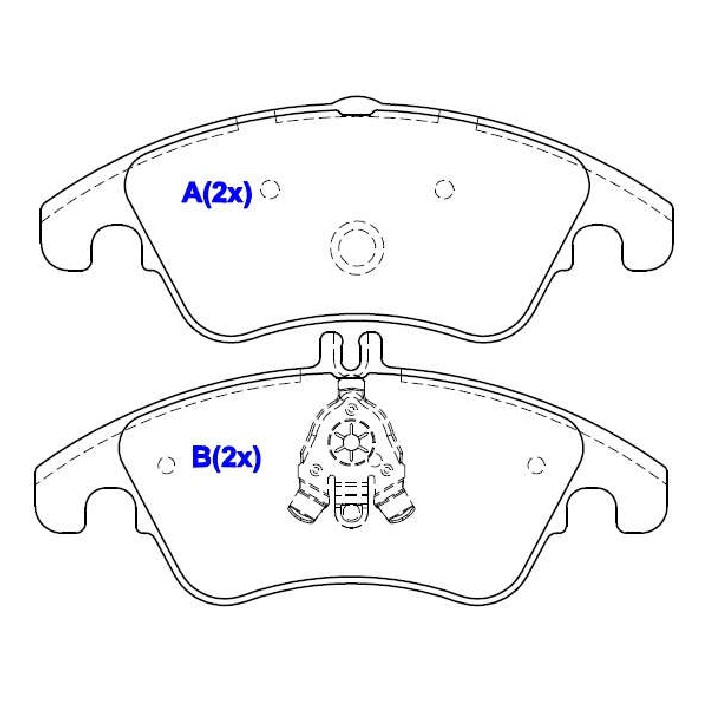 Jogo de Pastilhas de Freio Dianteira para Mercedes-Benz C 350 - Syl - 3297