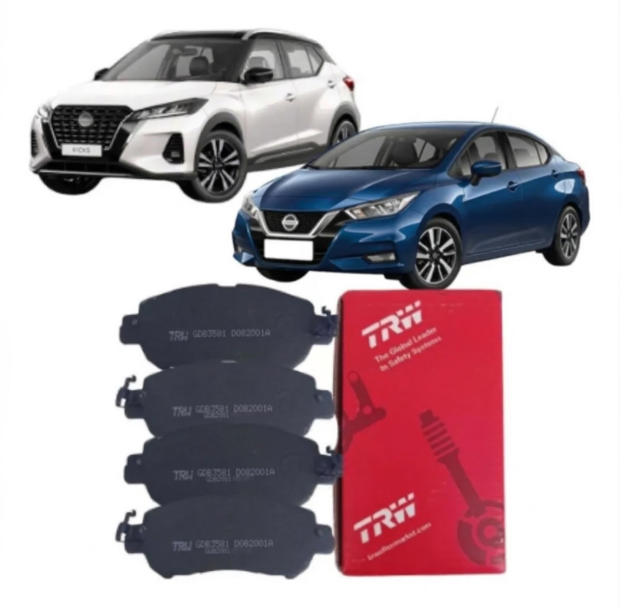 Pastilha de Freio Dianteira para Nissan Kicks e Versa - TRW - GDB9073