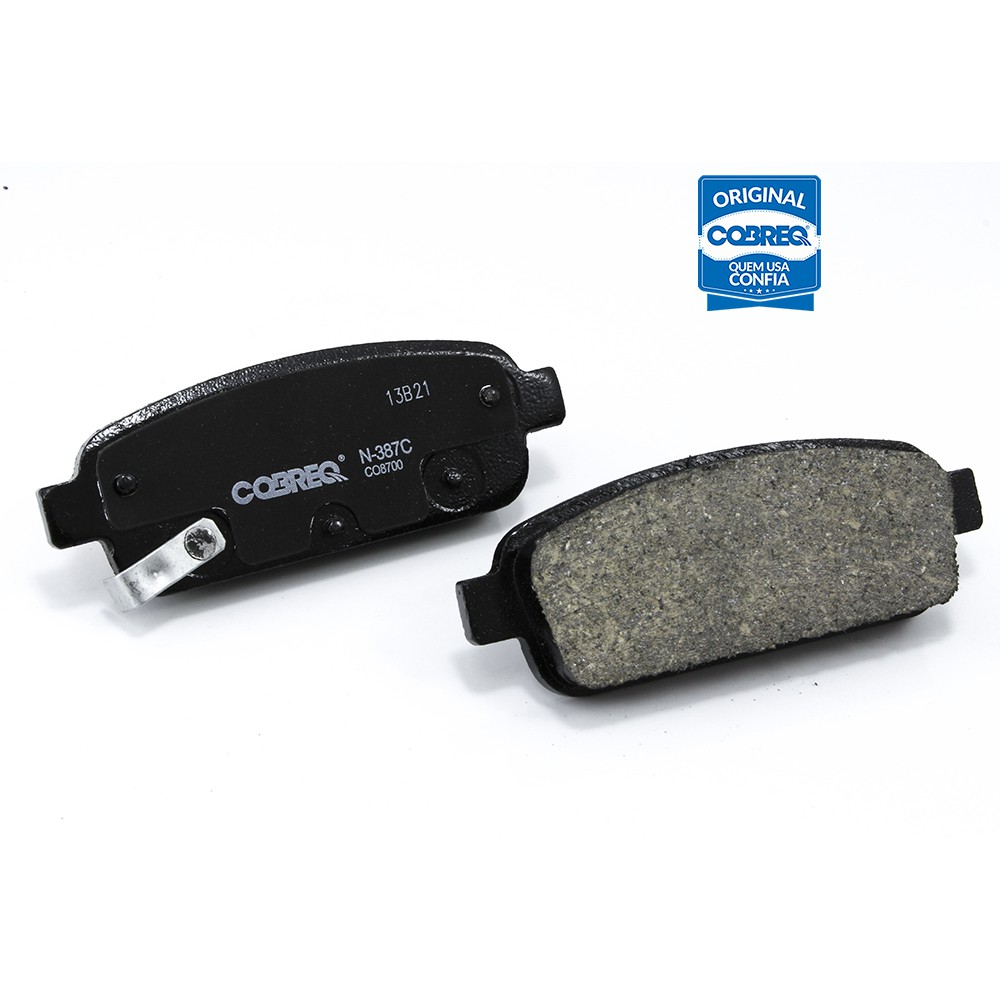 Pastilha de Freio Cerâmica Traseira para Chevrolet Cruze e Cruze Sport6 - Cobreq - N-387C