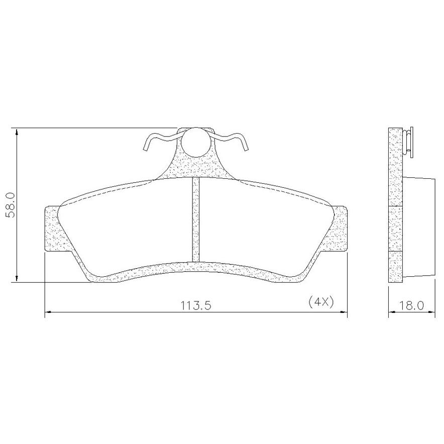 Pastilha de Freio Traseira para Chevrolet Omega - Fras-le - PD/437