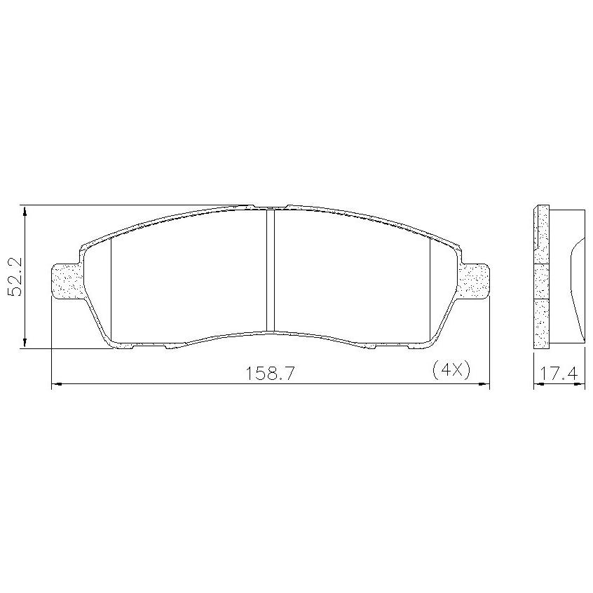 Pastilha de Freio Traseira para Ford F-250 - Fras-le - PD/63