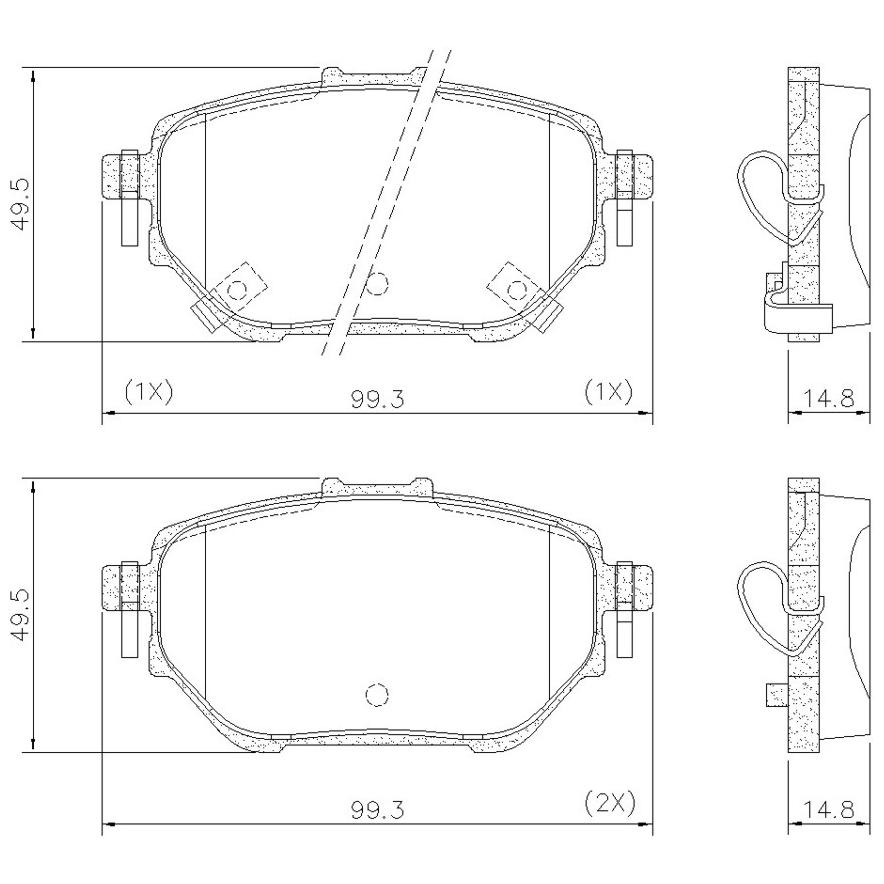 Pastilha de Freio Traseira para Toyota Corolla - Fras-le - PD/2209