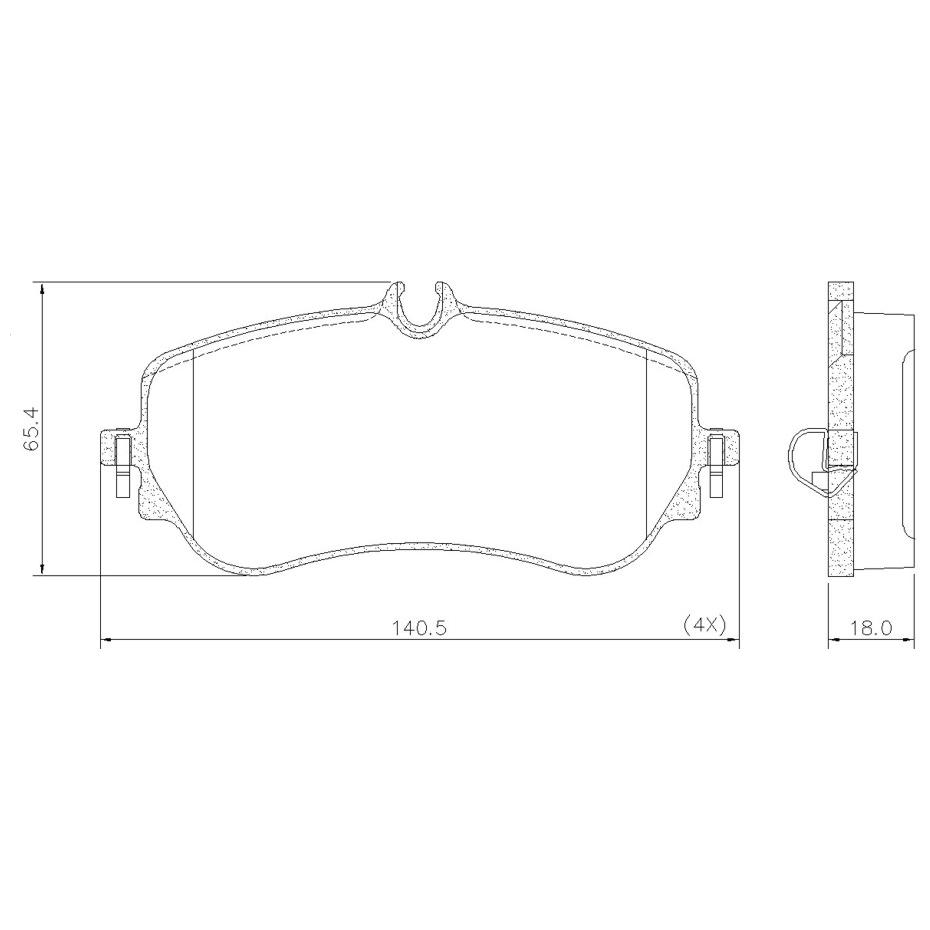 Pastilha de Freio Traseira para Volkswagen Amarok e Delivery Express - Fras-le - PD/1550