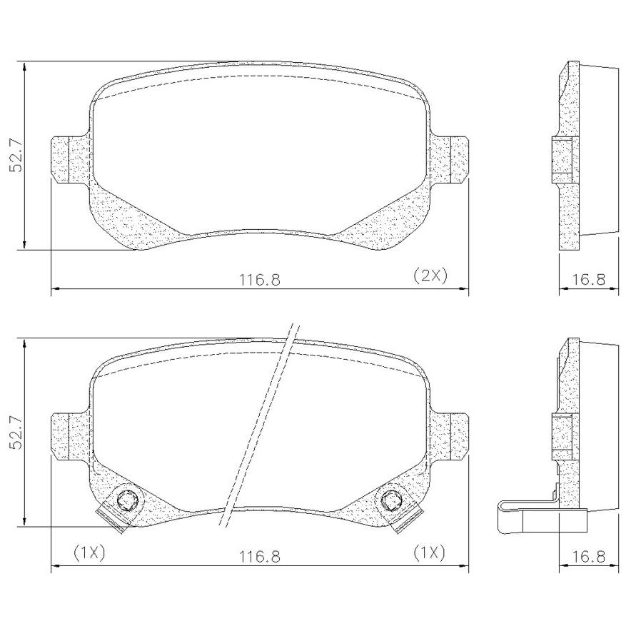Pastilha de Freio Traseira para Dodge Journey e Fiat Freemont - Fras-le - PD/300