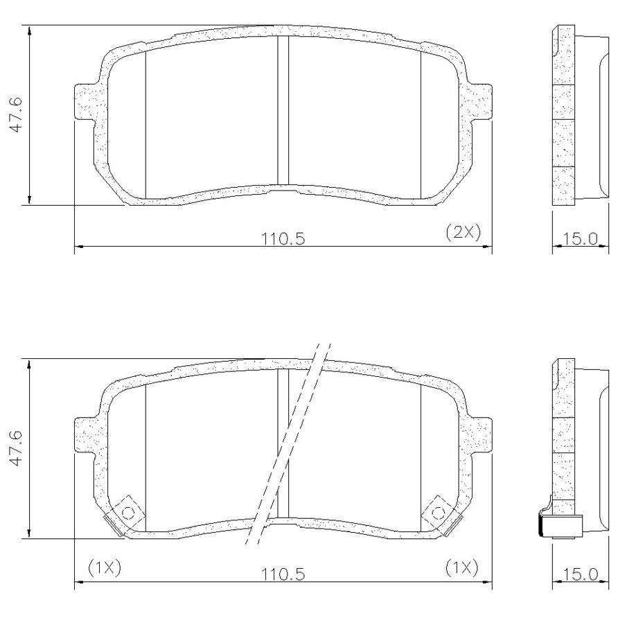 Pastilha de Freio Traseira para Hyundai Veracruz - Fras-le - PD/1299