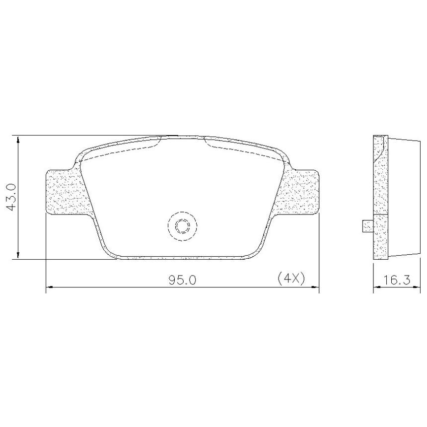 Pastilha de Freio Traseira para Fiat Bravo e Stilo - Fras-le - PD/518