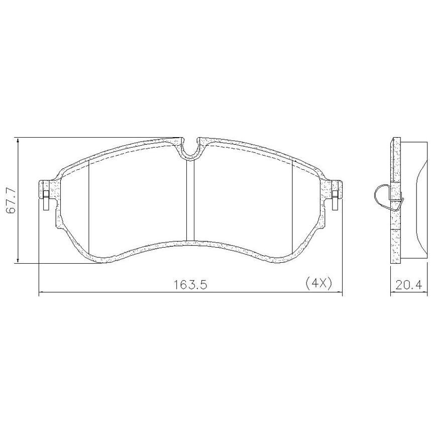Pastilha de Freio Traseira para Volkswagen Delivery 4-150 e Delivery 6-160 - Fras-le - PD/1588