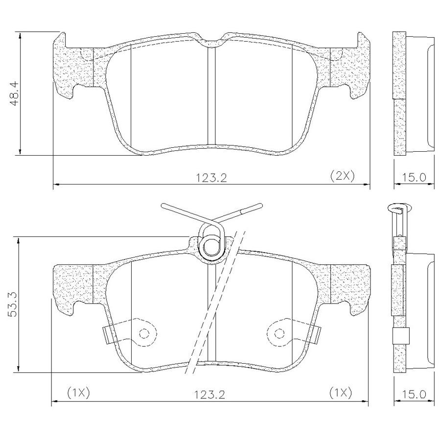 Pastilha de Freio Traseira para Ford Fusion - Fras-le - PD/1513