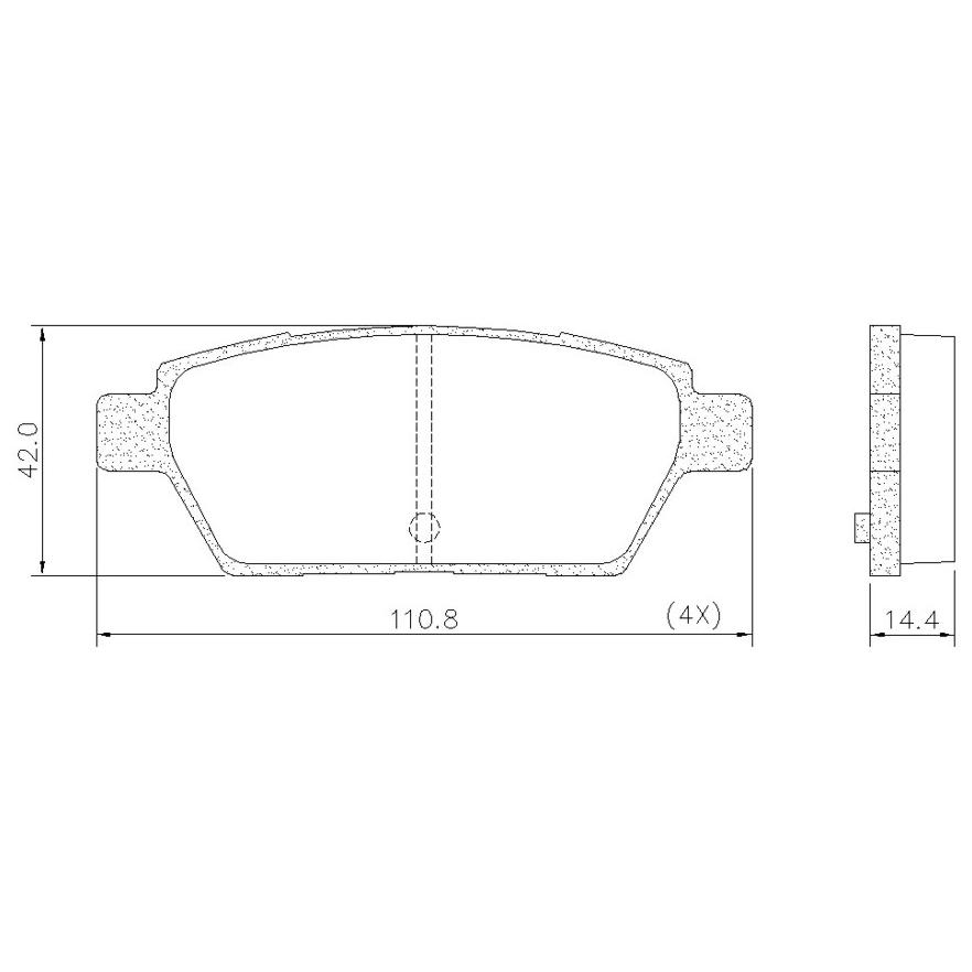 Pastilha de Freio Traseira para Ford Fusion - Fras-le - PD/646